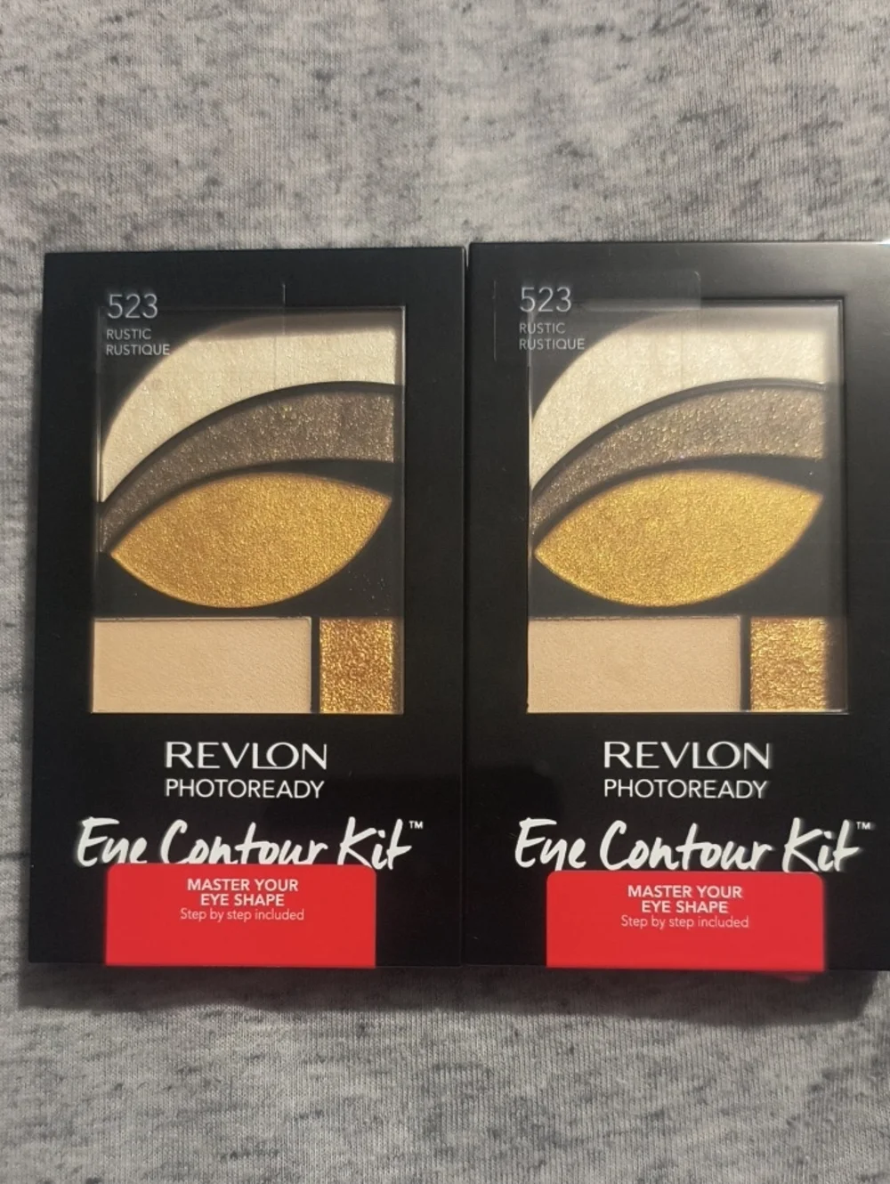Revlon PhotoReady Eye Contour kit eyeshadow 523 Rustin brown gold new set of 2